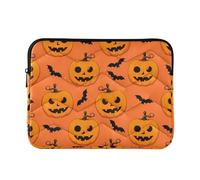 Housse de protection universelle pour ordinateur portable - Motif Jack Lanterne, Citrouilles, Chauve-souris - Orange - Pour ordinateur portable - Pour tablette et voyage d'affaires - 14"