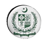 Housse De Protection Universelle pour Pneu De Secours Motif Drapeau National du Pakistan Imperméable pour Voiture Remorque Camping-Car SUV Camion 16 Pouces