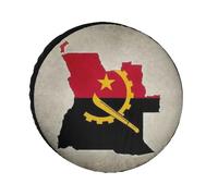 Housse De Protection Universelle pour Roue De Secours Imperméable avec Imprimé Drapeau De L'Angola pour Voiture SUV Camion 17 Pouces