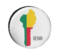 Housse De Protection Universelle pour Roue De Secours Motif Drapeau du Bénin Imperméable pour Voiture Remorque Camping-Car SUV Camion 17 Pouces
