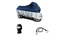 Housse de protection universelle pour scooter avec Aprilia SR 50 Motard, imperméable, en nylon, taille M 203 x 89 x 122 cm, housse anti-pluie, couleur bleu et gris