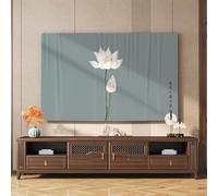 Housse de protection universelle pour TV d'intérieur moderne simple et anti-poussière en tissu polyester doux pour salon, chambre à coucher, moniteurs de cinéma maison - Fleur 2 - 101,6 à 109,2 cm