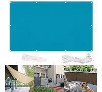 Housse de protection UV pour balcon extérieur avec œillets et sangles, parfaite pour une utilisation en intérieur/extérieur, 145 x 900 cm, bleu