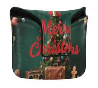 Housse de putter carrée avec fermeture magnétique pour maillet carré imperméable en cuir synthétique Casse-noisette Merry Christmas Art classique