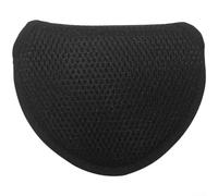 Housse de putter de golf en maille de nylon respirante avec doublure en peluche pour têtes de maillet en demi-cercle, conçue pour réduire le bruit et éviter l'usure (noir)