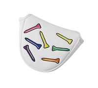 Housse De Putter De Golf - Housse De Tête De Putter Hammerhead | Housses De Club De Golf En Cuir Avec Crampons Brodés - Capuchon De Protection Semi-circulaire Pour Putters À Lame De Maillet, PU Imperm
