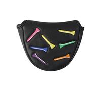 Housse De Putter De Golf - Housse De Tête De Putter Hammerhead | Housses De Club De Golf En Cuir Avec Crampons Brodés - Capuchon De Protection Semi-circulaire Pour Putters À Lame De Maillet, PU Imperm