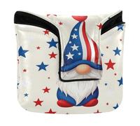 Housse de putter pour maillet de golf avec fermeture magnétique - Accessoires de golf pour homme et femme - En cuir synthétique - Gnome patriotique du Texas - Vintage 4 juillet - Jour de