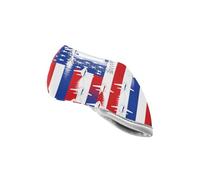 Housse de putter pour maillet de golf motif drapeau américain du 4 juillet - Compatible avec la plupart des marques - Rouge/blanc/bleu
