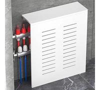 Housse de radiateur avec table de rangement en PVC à trois côtés - Design creux pour la maison et le bureau - 50 x 80 x 20 cm - Élégant et fonctionnel