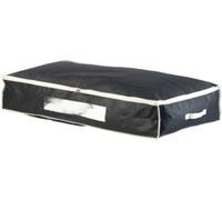 Housse de rangement 86 L pour dessous de lit avec fenêtre transparente - Noir Infactory