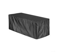 Housse de rangement d'extérieur 158 x 76 x 71 cm avec sangles coupe-vent (S | Tissu Oxford 210D, revêtement imperméable, résistant aux UV, convient aux boîtes standard, couleur noire