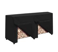 Housse de rangement d'extérieur pour bûches de bois de chauffage - 243,8 x 61 x 106,7 cm - Housse en tissu Oxford 210D résistant à l'eau et à la neige avec fermeture à cordon de ventilation et sac de