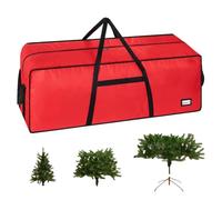 Housse de rangement pour sapin de Noël Contenant robuste à large ouverture | Sac de transport du sapin de Noël pour étagère, sous-sol, garage, décorations de fêtes, guirlandes et