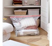 Compactor - Housse de rangement sous vide format extra plat Taille L - Grande capacité - Rangement couettes vêtements et oreillers - Rangement dessous de lit