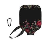 Housse De Raquette De Pickleball Fleurs2 Pickleball Paddle Cover | with Zipper Neoprene housses de raquette en néoprène Pour Men Women Terrain de tennis Gymnase