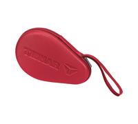 Housse de raquette tennis de table rond Tibhar Carbon Rouge 28x5x18 cm