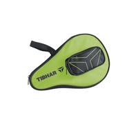 Tibhar Housse de Raquette de Tennis de Table Avec Logo en T - Compartiment pour Balles, Sac pour 1 Raquette (Vert)
