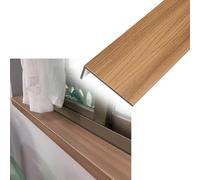 Housse de rebord de fenêtre en grain de bois - Résistante aux rayures et garniture pour cuisine, porche et salon - Protection (60 cm x 10 cm)