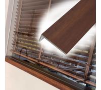 Housse de rebord de fenêtre en noyer, panneaux de recouvrement imperméables pour seuils en bois, protection moderne pour plantes, 8 x 90 cm, solution de rechange élégante