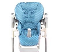 Housse de rechange Bambiniwelt - Compatible avec Peg Perego Prima Pappa Diner (étoiles turquoise)