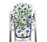 Housse de rechange de coussin de siège pour bébé Peg Perego Prima Pappa Diner - 7 motifs colorés de chouette - Neuf