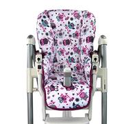 Housse de rechange de coussin de siège pour bébé Peg Perego Prima Pappa Diner - 7 motifs colorés de chouette - Neuf