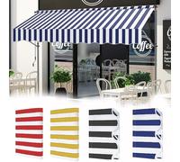 Housse de rechange en tissu rétractable - Imperméable et durable 3 x 2,5 m / 2,5 x 2 m pour jardin, terrasse, patio, balcon - Bleu 16 x 8 ft / 500 x 250 cm