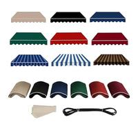 Housse de Rechange for auvent rétractable Sunblock, Multicolore, différentes Tailles(Blue White Wide,20x10ft/6x3m)