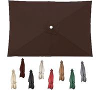 Housse de Rechange for Parasol rectangulaire 3x2m 3x3,0m 4/6/8 Nervures, auvent Remplacement for Jardin, terrasse(Brown,2.0x2.0m)