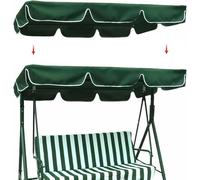 Housse de rechange imperméable pour balancelle de porche 3 places, auvent de jardin ou de terrasse - Vert - 167,6 x 114,3 cm - Design résistant aux intempéries