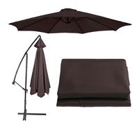 Housse de rechange imperméable UV50+ pour parasol 6/8 bras, compatible avec parasols standard et cantilever, 270/300/200 cm, tissu durable, marron (2,7 m)