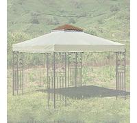 Housse de rechange imperméable vert foncé pour tonnelle d'extérieur - Tissu polyester durable pour une protection ultime contre les intempéries et une solution élégante d'ombre dans le jardin