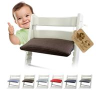 Housse de rechange [Lot de coussins de siège] Réducteur de siège compatible avec Stokke Tripp Trapp pour chaise haute modèle 3 (1 pièce marron chiné)