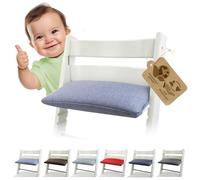 Housse de rechange [Lot de coussins de siège] Réducteur de siège compatible avec Stokke Tripp Trapp pour chaise haute modèle 3 (1 pièce bleu chiné)