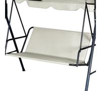 Housse de rechange pour balancelle de jardin 2 et 3 places, en tissu Oxford 900D, imperméable et indéchirable, beige, 158 x 52 x 52 cm