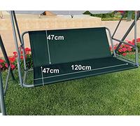 Housse de rechange pour balancelle de jardin, hamac de jardin, chaise de jardin, housse de banc - 120 cm x 47 cm x 47 cm - Verte