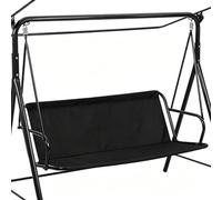 Housse De Rechange pour Balancelle De Jardin,Housse Siège De Balançoire Remplacement Imperméable en 900d Oxford,Coupe-Vent,Anti-UV 2 et 3 Places,Noir,85 * 96(85 * 48 * 48)