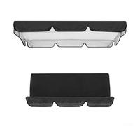 Housse de rechange pour balancelle de jardin, imperméable, coupe-vent, anti-UV (noir, 164 x 114 x 15 cm)