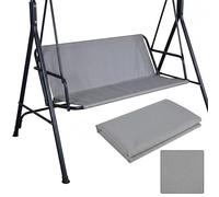 Housse de rechange pour balancelle de jardin, tissu Oxford 600D, gris (127 x 48 x 52 cm)