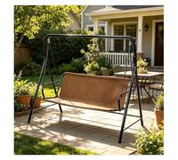 Housse de Rechange pour Balancelle Tissu Oxford 600D Housse de Chaise de Jardin Couvre Imperméable et Résistant aux Déchirures pour Balançoire de Jardin ,Coffee-138×50×50cm