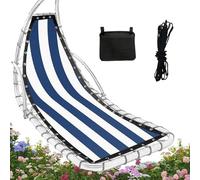 Housse de rechange pour chaise de terrasse - Résistant à l'usure et facile à monter - Tissu de rechange pour chaises longues - Convient pour pelouse, terre, extérieur, terrasse, camping, jardin