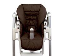 Housse de rechange pour coussin d'assise [Housse pour chaise haute] compatible avec Peg Perego Prima Pappa DINER (marron)