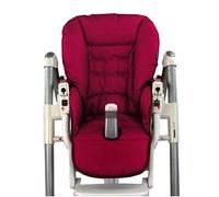 Housse de rechange pour coussin d'assise [Housse pour chaise haute] compatible avec Peg Perego Prima Pappa DINER (cerise)