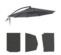 Housse De Rechange Pour Deluxe Ampelschirm Hwc-D14, Housse De Parasol Ronde Ø 3m Anthracite Sans Flap Gris