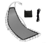 Housse de rechange pour fauteuil suspendu en tissu, siège de rechange pour fauteuil suspendu avec corde et poche latérale, housse robuste pour jardin, terrasse, balcon, montage facile, 64 x 197 x 23