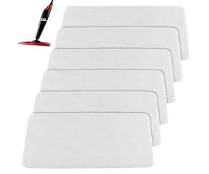 Housse de rechange pour nettoyeur vapeur Vileda XXL, couvercles de vadrouille de rechange pour recharge de vadrouille Vileda Steam PLUS XXL, lavable en blanc, 6 pièces
