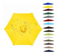 Housse de Rechange pour Parasol 2.3/2/2.5/2.7/3m Toile Parasol d'extérieur À 6/8 Baleines,auvent de rechange en tissu imperméable pour jardin,terrasse, jardin et piscine,Jaune,2.30M 7.5ft/8 ribs