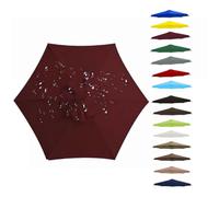 Housse de Rechange pour Parasol 2.3/2/2.5/2.7/3m Toile Parasol d'extérieur À 6/8 Baleines,auvent de rechange en tissu imperméable pour jardin,terrasse, jardin et piscine,Rouge vin,2.30M 7.5ft/8 ribs