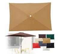 Housse De Rechange Pour Parasol De Jardin, UPF 50+ Tissu De Polyester, 3x2m 3x3.0m 2x2.0m Toile De Remplacement Pour Rectangulaire Parasol(Khaki,2.0x3.0m)